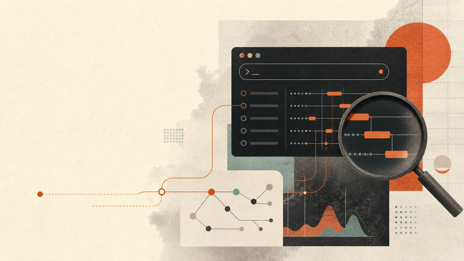 Редакционная иллюстрация: vercel traces search: искать trace spans из CLI